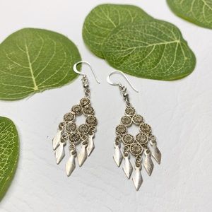 Sterling Silver Boho Dangle Earrings